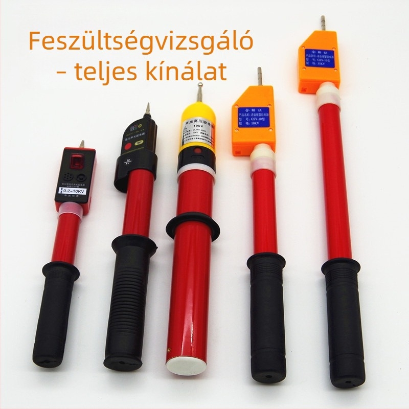 Kis méretű rud alakú teleszkópos elektroszkóp akusztiko-optikai kijelzővel, 10 kV