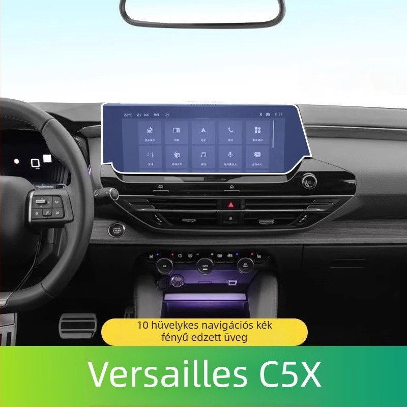 Citroën Versailles C5X belső kijelző fólia – TPU, magas- és alacsony hőmérséklet-ellenállás, navigációs kijelző és központi vezérlés számára