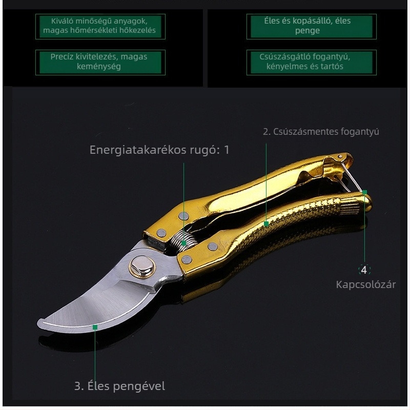 Vastag ágak metszőollója fákhoz és gyümölcságakhoz (Márka: Unique)