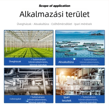 CX901 Digitális hőmérő tenyésztési üvegházakhoz és hűtőtárolókhoz — pontosság ±1°C, felbontás 0,1°C, tartomány -50…200°C