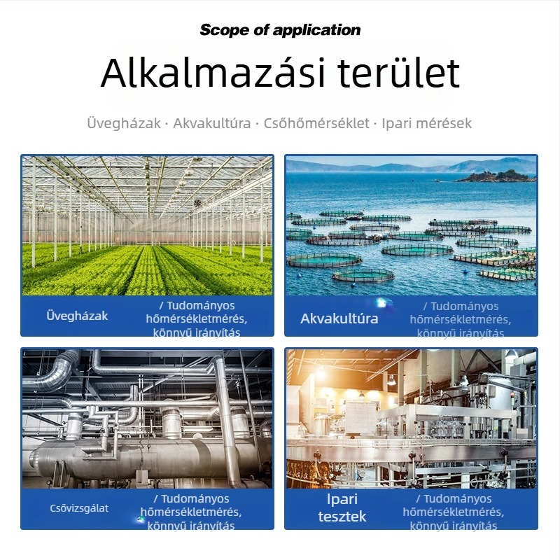 CX901 Digitális hőmérő tenyésztési üvegházakhoz és hűtőtárolókhoz — pontosság ±1°C, felbontás 0,1°C, tartomány -50…200°C