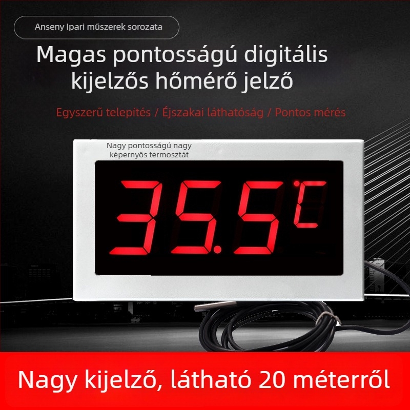 CX901 Digitális hőmérő tenyésztési üvegházakhoz és hűtőtárolókhoz — pontosság ±1°C, felbontás 0,1°C, tartomány -50…200°C
