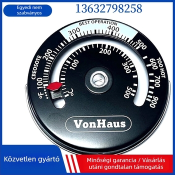 Geelyda kandalló- és sütőhőmérő, 2°C léptékű felbontás, testreszabható, Dobozban 200 darab