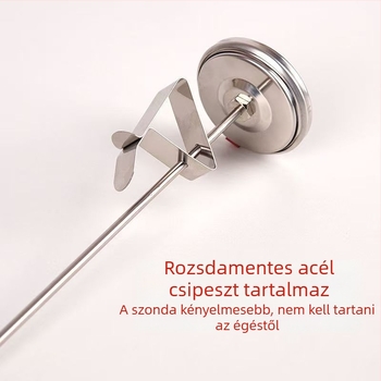 Élelmiszer- és olajhőmérő nagy pontosságú szenzorral – sütéshez, főzéshez és víz hőmérsékletének méréséhez