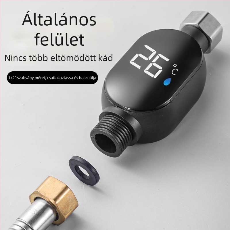LED zuhanyhőmérő – háztartási használatra, digitális vízhőmérő a fürdőhöz és zuhanyzáshoz, intelligens hőmérséklet-mérés