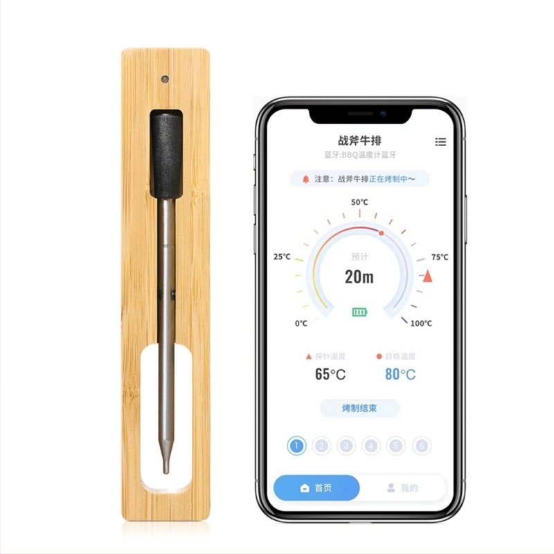 Vezeték nélküli Bluetooth BBQ-hőmérő – konyhai és hús hőmérő, 0.1°C felbontás