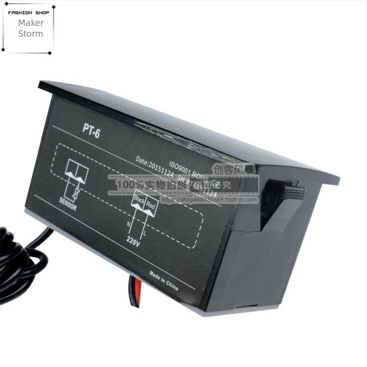 PT-6 220V digitális hőmérséklet-számláló beépített érzékelővel ipari hűtéshez