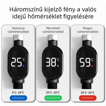 Zuhanyzós víztermometer LED kijelzővel – HD felbontás, Nemzeti szabvány, 500 darab dobozonként