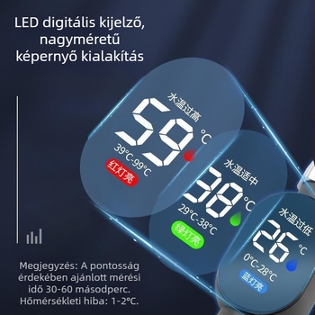 Babafürdővíz hőmérő, digitális kijelzővel, vízálló, háztartási használatra, LED hőmérséklet kijelző zuhanycsaphoz