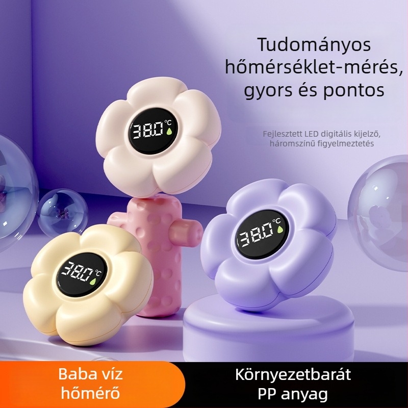 Baba fürdővíz-hőmérő, valós idejű hőmérséklet, 0-80°C, importálásra nem alkalmas, testreszabás nélkül
