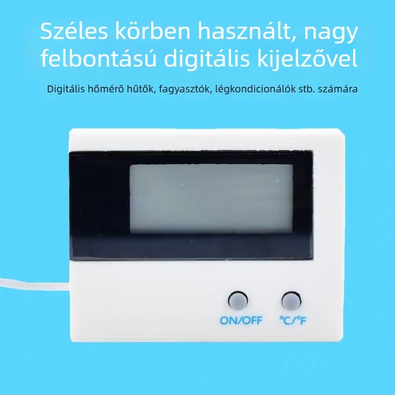 ST-1A Digitális hőmérő hűtőtároláshoz, akváriumhoz, hűtőhöz, légkondicionálóhoz és autóhoz