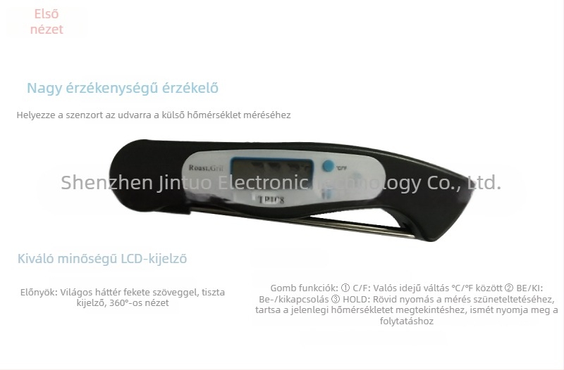 KTJ TP108-300℃ tűs hőmérő, felbontás 0.1°C, dobozos kiszerelés 240 db