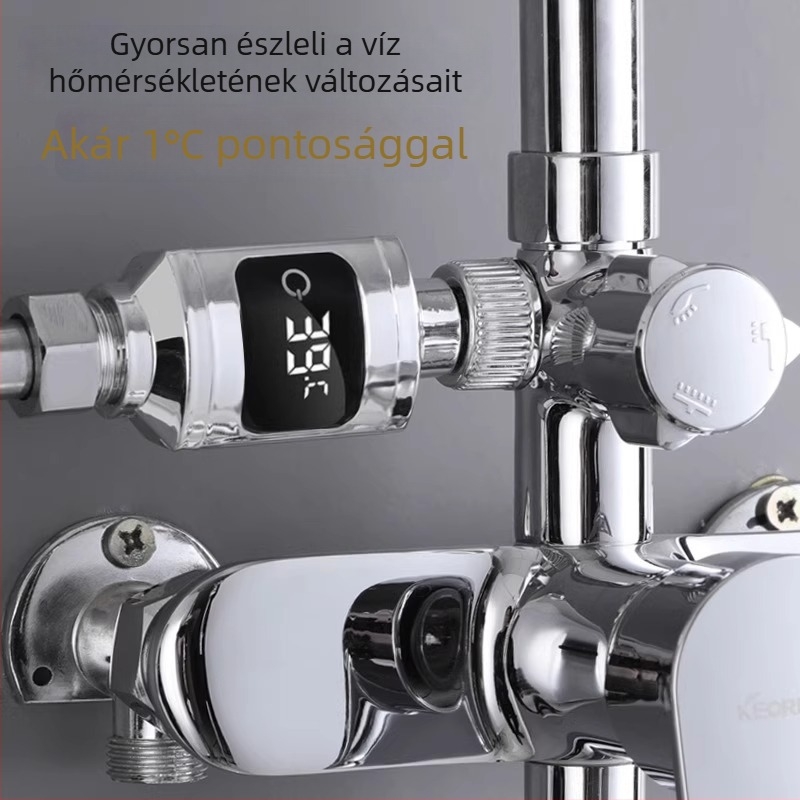 Zuhanyhőmérséklet-kijelző és vízhőmérő – csecsemőknek, gyermekeknek, időseknek és terhes nőknek