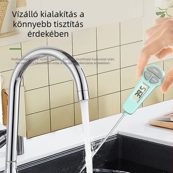 Medve formájú digitális hőmérő élelmiszerekhez és babafürdetéshez, elektronikus hőmérő rozsdamentes szondával