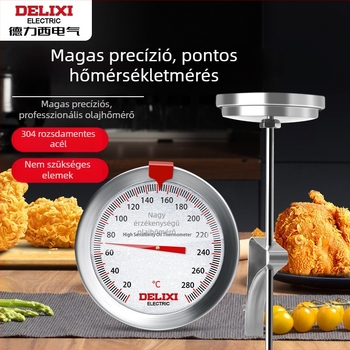 Delixi konyhai szondás hőmérő – 1 fokos felbontás, élelmiszerhőmérő sütéshez és barbecue-hoz, csomagolás 100 db