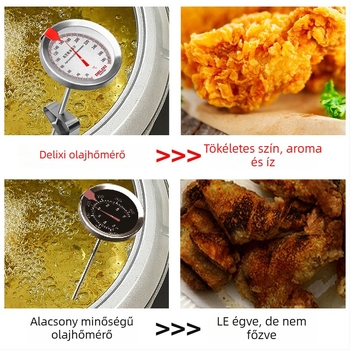 Delixi konyhai szondás hőmérő – 1 fokos felbontás, élelmiszerhőmérő sütéshez és barbecue-hoz, csomagolás 100 db