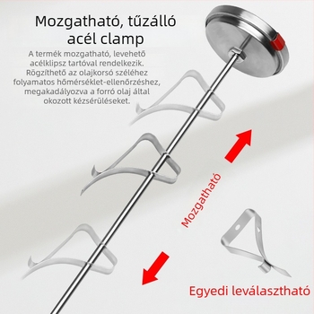 Delixi konyhai szondás hőmérő – 1 fokos felbontás, élelmiszerhőmérő sütéshez és barbecue-hoz, csomagolás 100 db