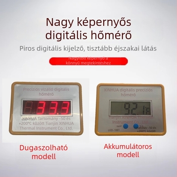 Digitális hőmérő szenzorral, nagy pontossággal kazánokhoz, ipari és akváriumi használatra