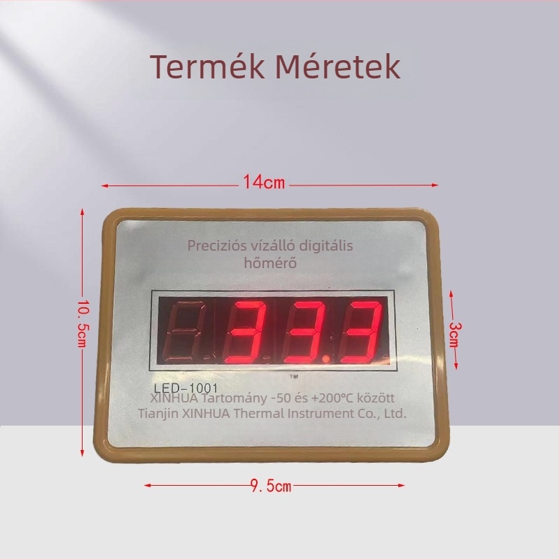 Digitális hőmérő szenzorral, nagy pontossággal kazánokhoz, ipari és akváriumi használatra