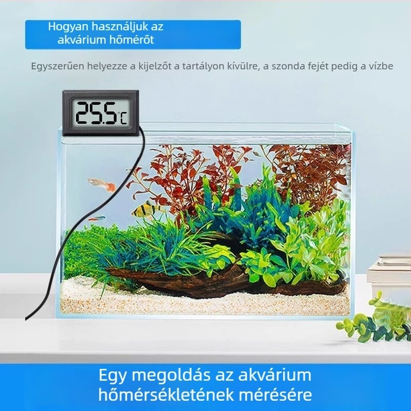 Digitális hőmérő sondával, nagy pontosságú elektronikus hőmérséklet-szenzor akváriumhoz és hűtőhöz