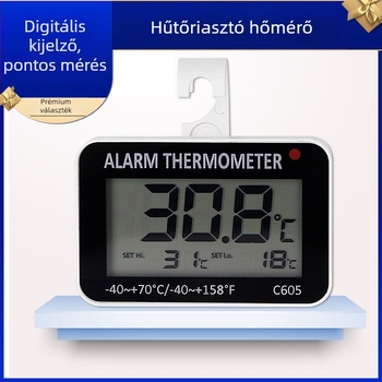 C605 Beltéri/Kültéri Hőmérséklet-figyelő Monitor, Hűtőriasztás és Hőmérséklet-szabályozás (-40–70°C)