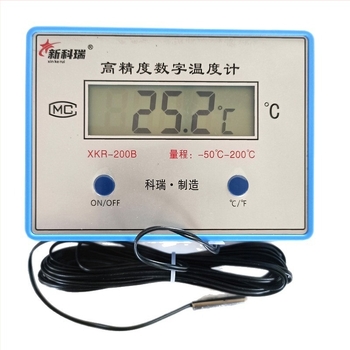 Elektronikus digitális hőmérő szondával a levegő és víz hőmérsékletének mérésére, modell Xkr-200b, márka New corey, mérési tartomány -50...200 °C, termékkód 2025