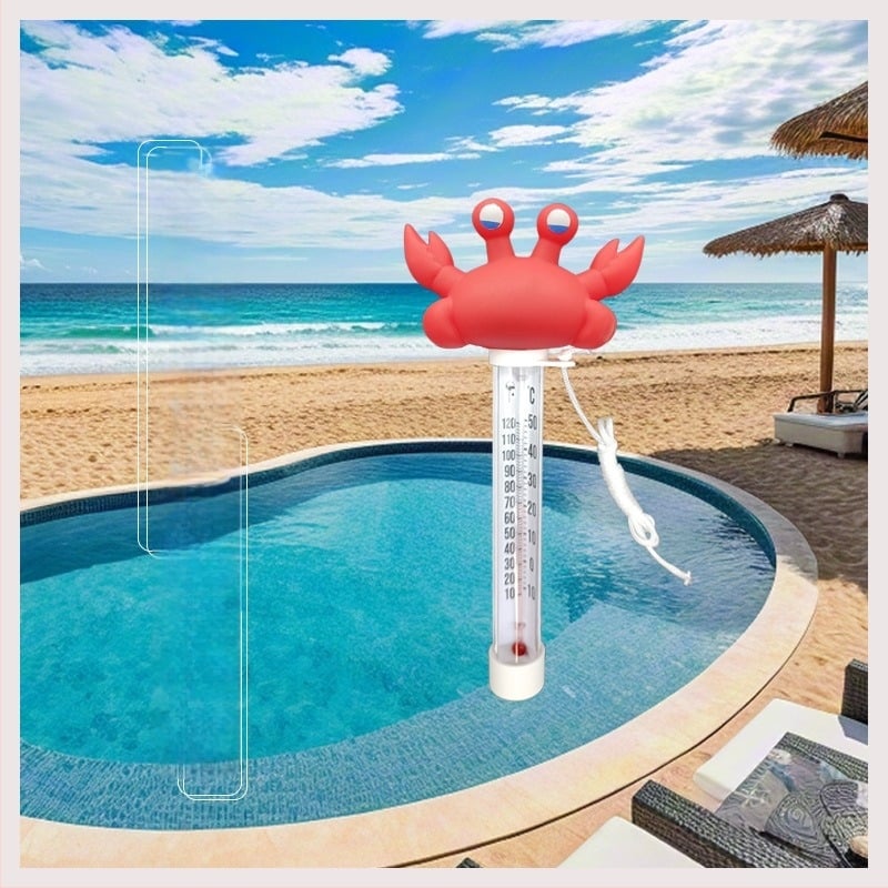 Lebegő vízhőmérő medencére és kádban, könnyen olvasható kijelző, pontos hőmérséklet-mérés