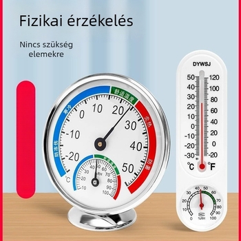 Digitális higrométer beltéri használatra, falra szerelhető, pontos digitális kijelzővel; hőmérsékleti felbontás: normál