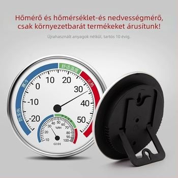 Digitális higrométer beltéri használatra, falra szerelhető, pontos digitális kijelzővel; hőmérsékleti felbontás: normál