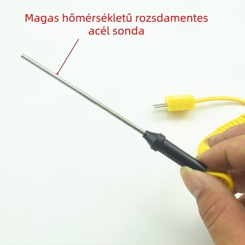 Kézbe fogható hőmérséklet-érzékelő TM902C 1310, fém hőmérséklet-tárgy, -50–1300 tartomány