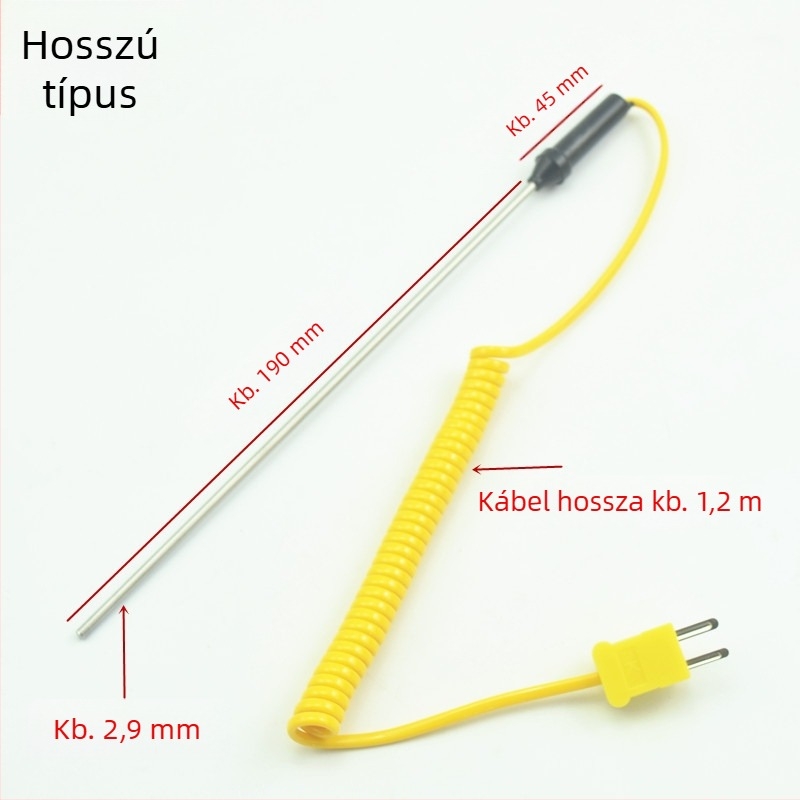 Kézbe fogható hőmérséklet-érzékelő TM902C 1310, fém hőmérséklet-tárgy, -50–1300 tartomány