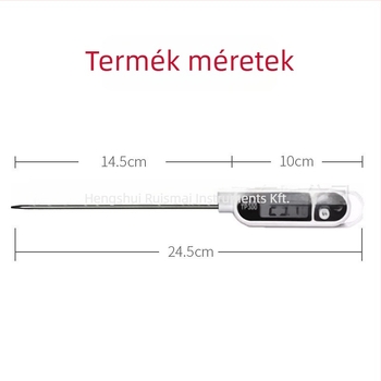 Tp300 Ételhőmérő zondos kivitelben konyhai és BBQ használatra — digitális, méri a víz, olaj és tej hőmérsékletét