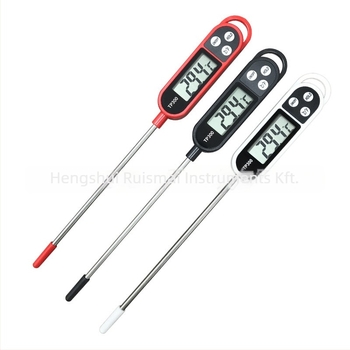 Tp300 Ételhőmérő zondos kivitelben konyhai és BBQ használatra — digitális, méri a víz, olaj és tej hőmérsékletét