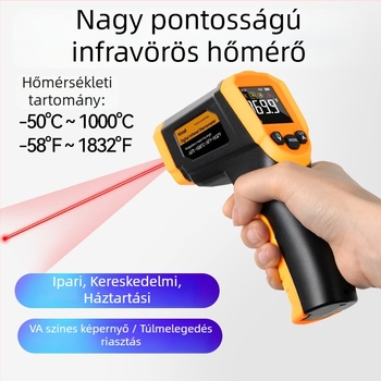 HT650C infravörös hőmérő – kézi készülék konyhában, sütéshez és ipari olajok méréséhez