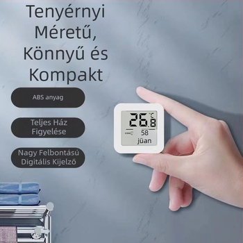 Beltéri digitális hőmérő és hygrométer falra szerelhető, intelligens kijelző