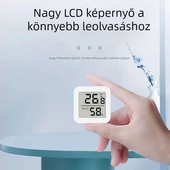 Beltéri digitális hőmérő és hygrométer falra szerelhető, intelligens kijelző