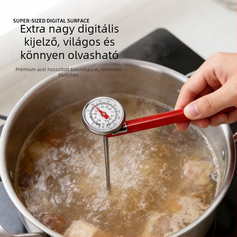 Élelmiszerhőmérő tollklipsz – hőmérsékletmérés, 1°C felbontás, stílus: tollklipsz hőmérő, csomagolás 120 darab