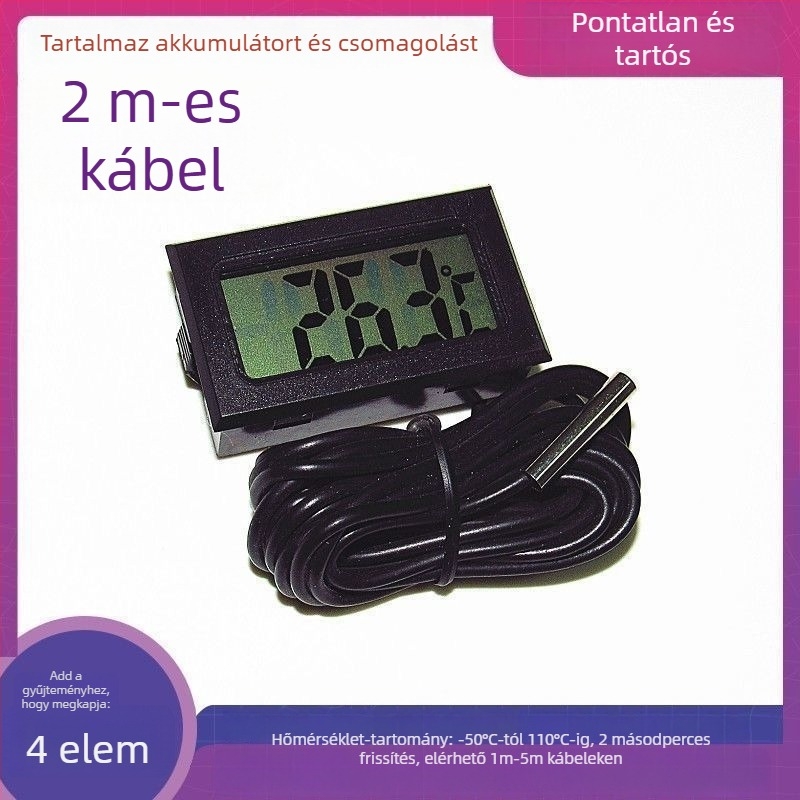 Digitális kijelzős vízhőmérő káddal, hűtővel és akváriummal; vízálló vezeték; Márka Unique; Termékkód: Mja5yfzggjuttdqvyh4fdgq058o=summer