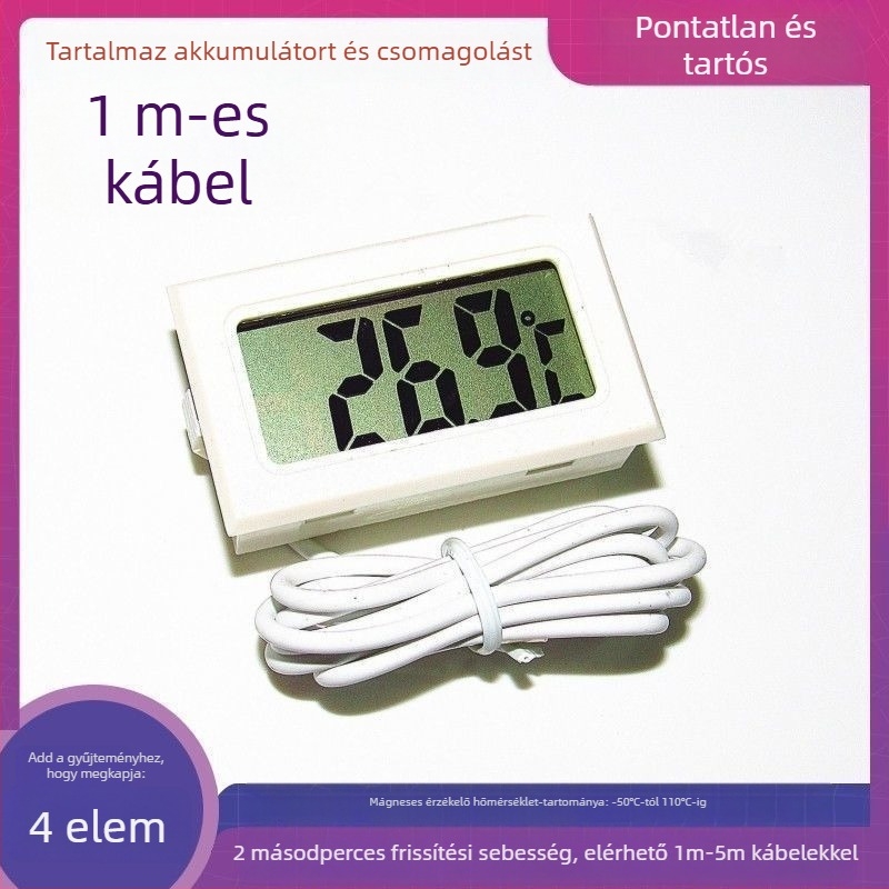 Digitális kijelzős vízhőmérő káddal, hűtővel és akváriummal; vízálló vezeték; Márka Unique; Termékkód: Mja5yfzggjuttdqvyh4fdgq058o=summer