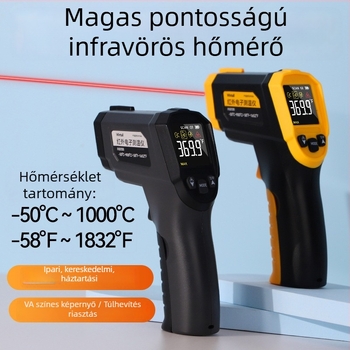 Bioall Kézi érintés nélküli infravörös hőmérő ipari magas hőmérsékletek mérésére, hordozható
