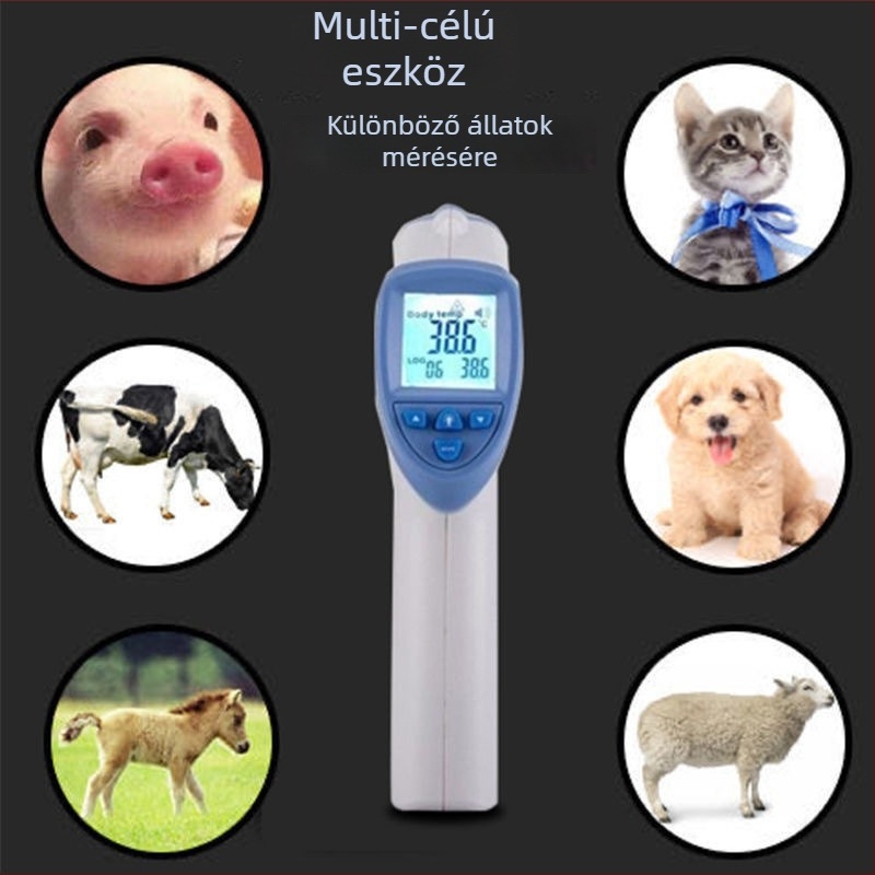 Érintés nélküli infravörös állatorvosi hőmérő, modell 8838, állatok számára (kutyák, macskák, sertések, szarvasmarhák és juhok)