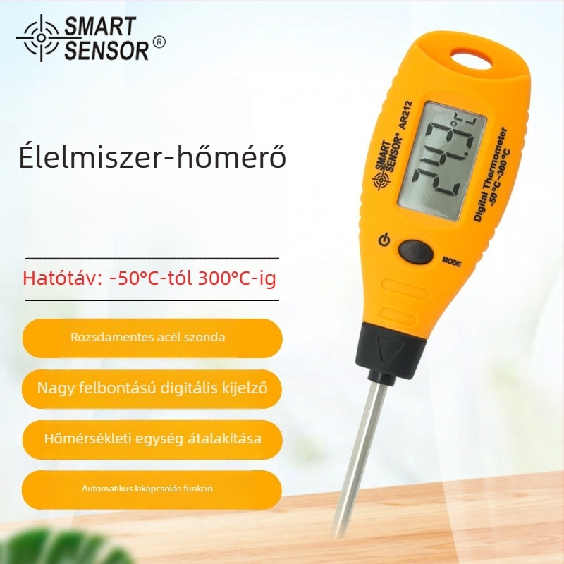AR212 Sondás konyhai hőmérő a víz és olaj hőmérsékletének mérésére az ételekben, elektronikus SmartSensor