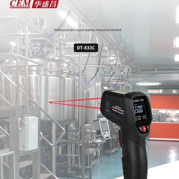 Huashengchang (CEM) DT-833C infravörös hőmérő, nagy pontosságú kézi ipari digitális hőmérő