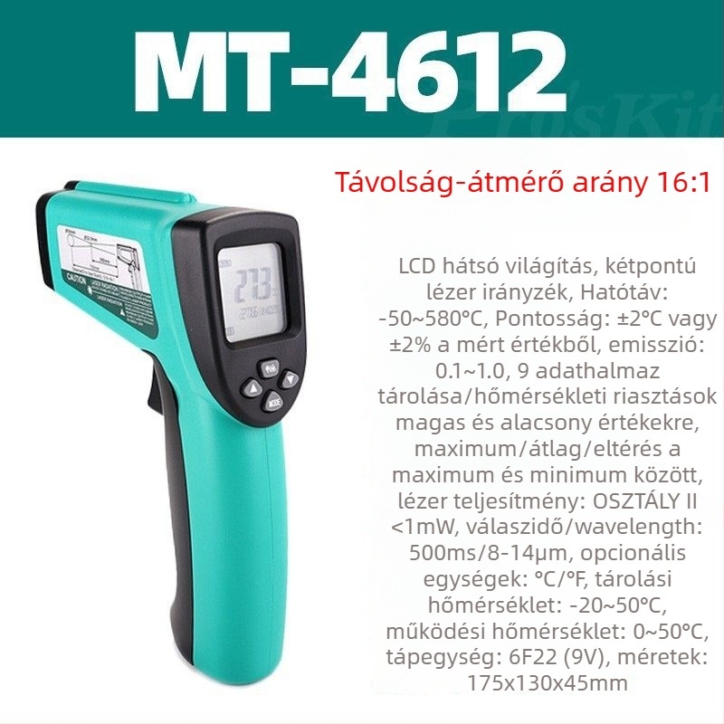 MT-4602 Ipari kézi infravörös hőmérő – Pro’skit/Baogong