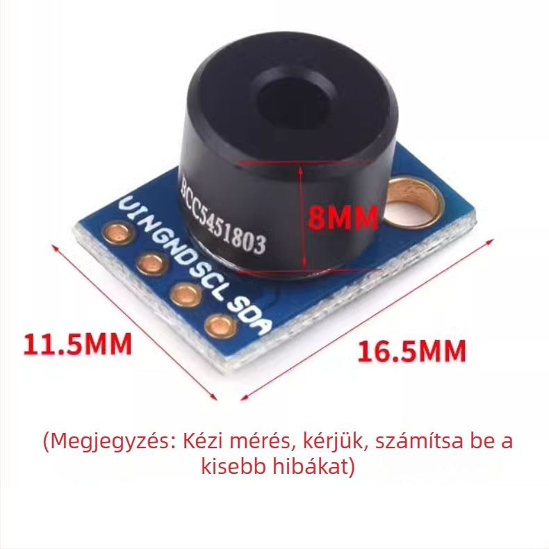 Infravörös hőmérséklet-érzékelő modul MLX90614ESF, GY-906-BAA/BCC, MLX90614-DCI, 5V tápegység