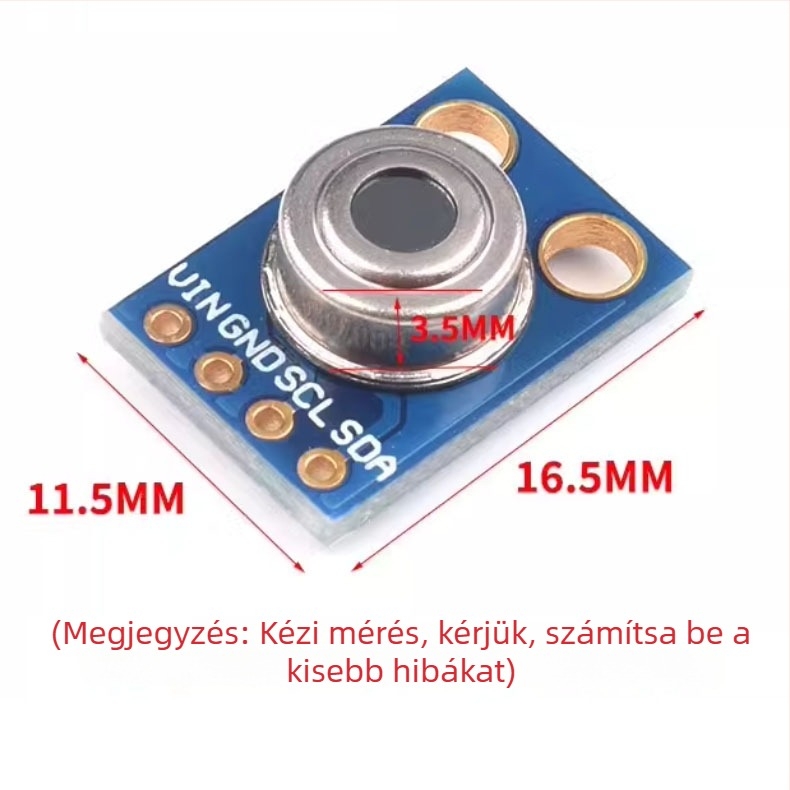Infravörös hőmérséklet-érzékelő modul MLX90614ESF, GY-906-BAA/BCC, MLX90614-DCI, 5V tápegység