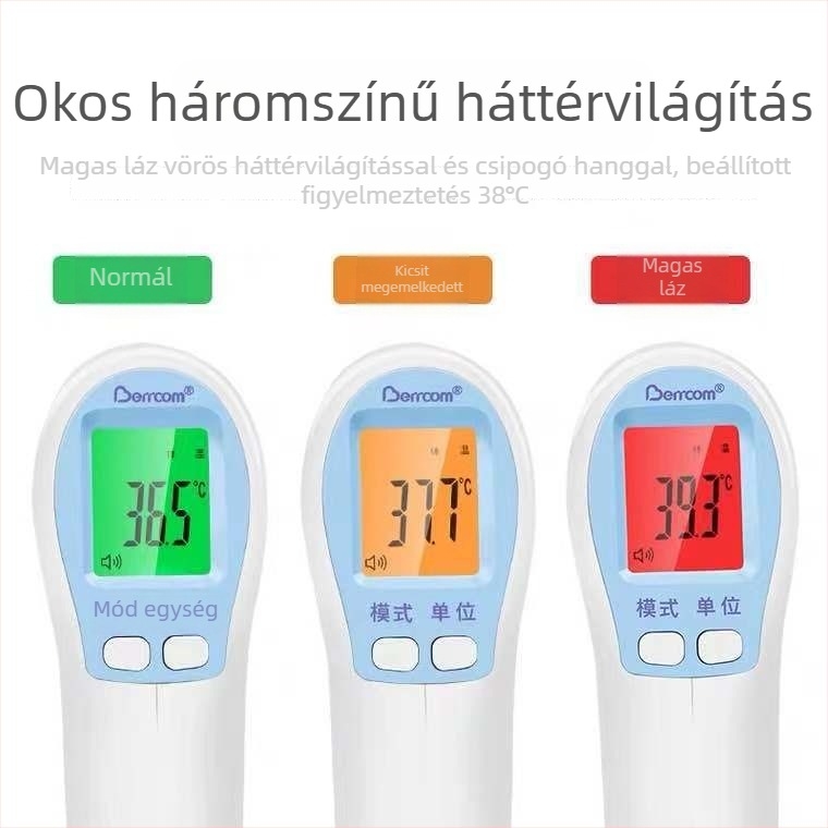 Beerkon 308 érintésmentes infravörös hőmérő háztartási használatra, gyermekek és felnőttek számára (modell 308, digitális hőmérőpisztoly)
