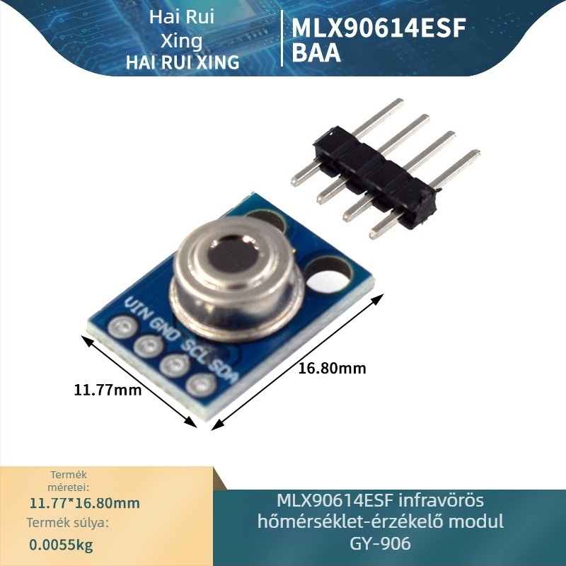 MLX90614ESF infravörös hőmérséklet-érzékelő modul GY-906