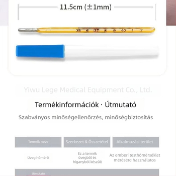 Háromszög alakú üveg higanyos lázmérő száj- és hónalji használatra, gyermekek és felnőttek számára, orvosi minőségű, otthoni használatra