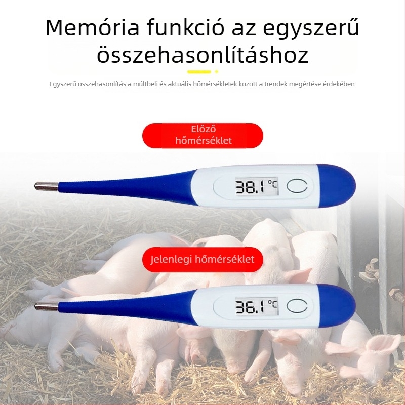 Állatorvosi hőmérő disznókhoz, Lucky Farm 0096, állattenyésztéshez és akvakultúrához